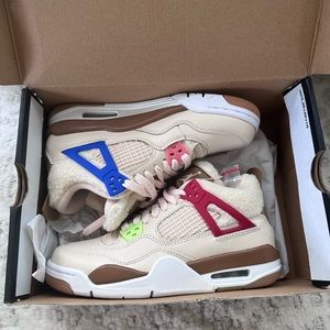 New Jordan ORIGINAL Retro 4 zise 4 whit box autentic100% Original unisex